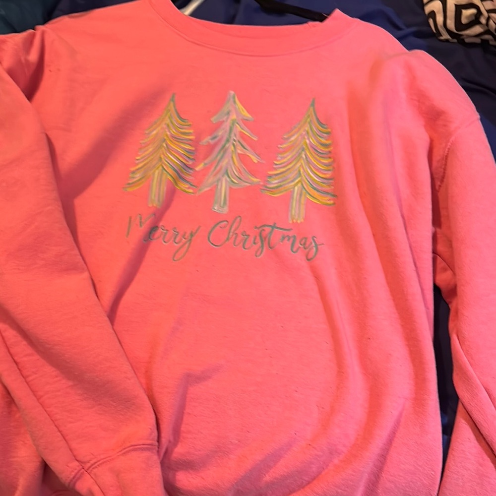 Gildan Pink Holiday Sweatshirt